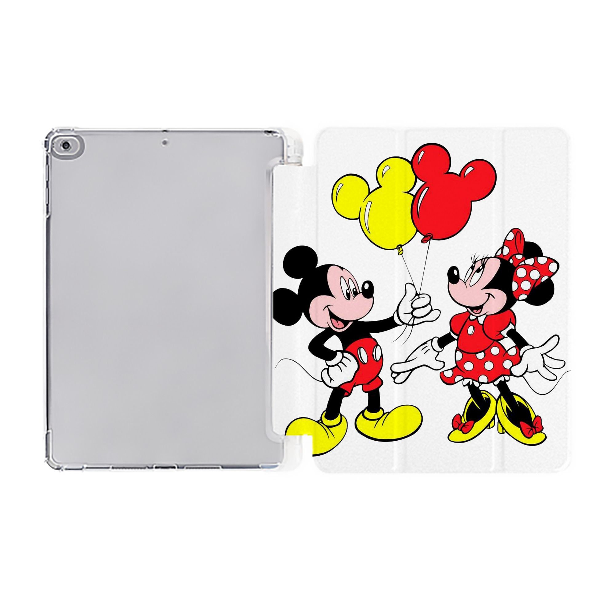 （画像用） ミッキーマウス Mickey Mouse IPad ケース ペン収納付き 三つ折りスタンド PUレザー×シリコン 対応機種9.5/10.5/10.9インチ
